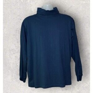 Vintage Brittany Bay Men's Size Large Long Sleeve Turtleneck Blue Casual